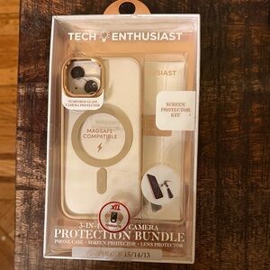 Gold and Cream Phone Case Protection Bundle